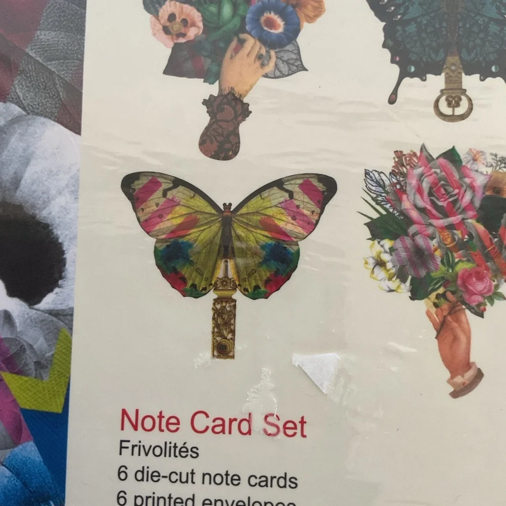 Christian Lacroix Frivolites Fan Diecut Boxed Notecards NWT